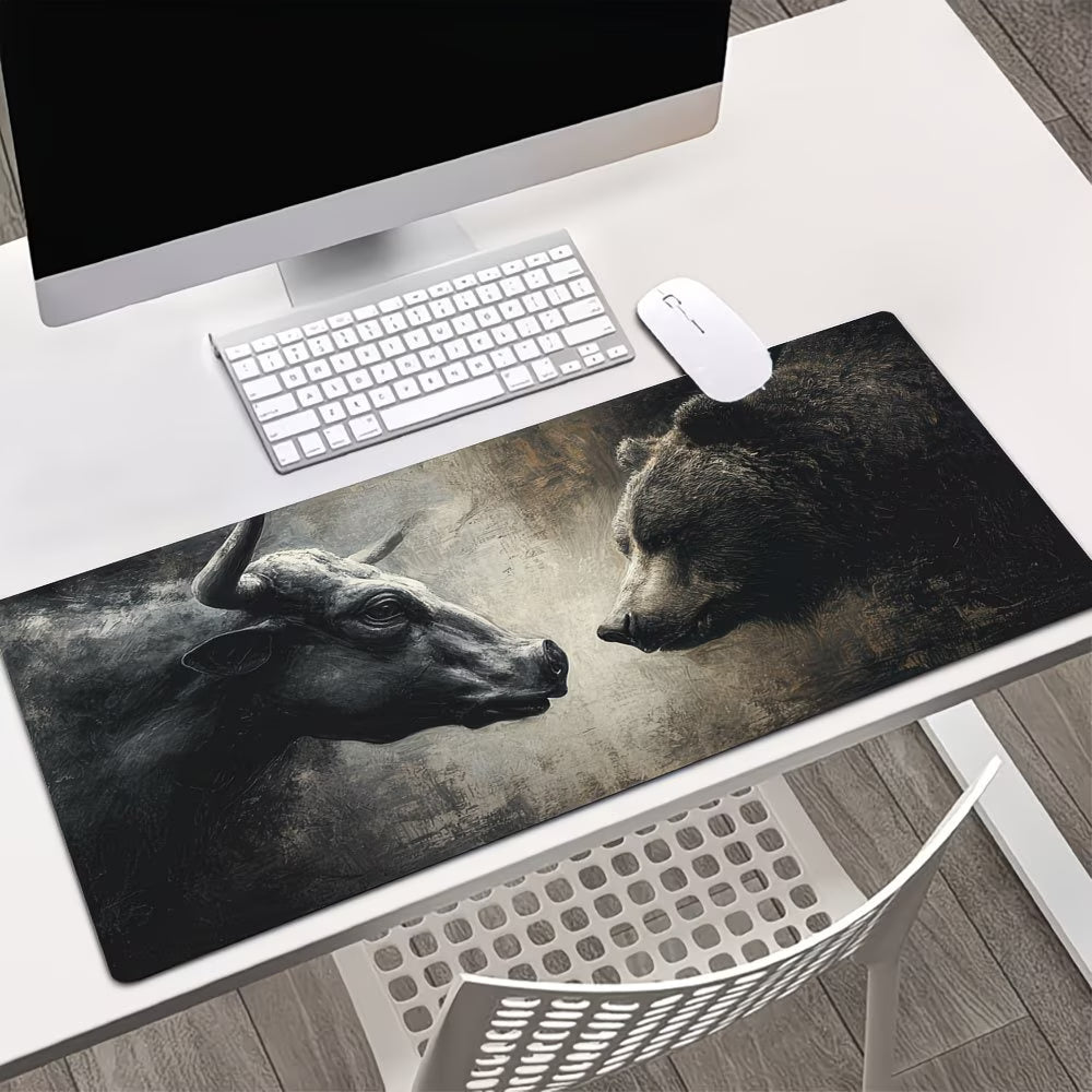 BULL BEAR mouse pad