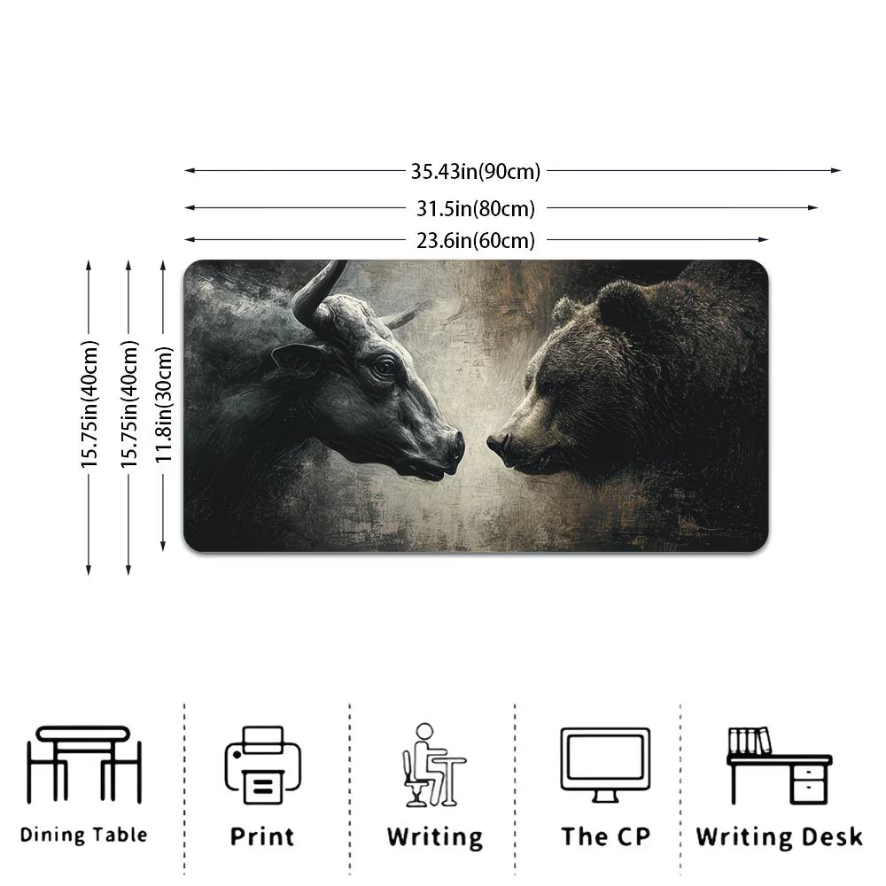 BULL BEAR mouse pad