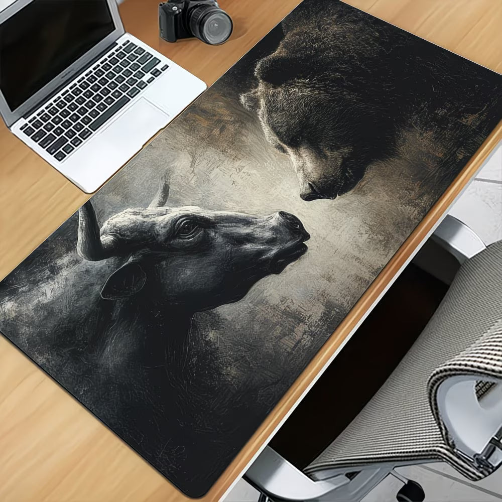 BULL BEAR mouse pad